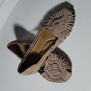 Tan Sandal Flats